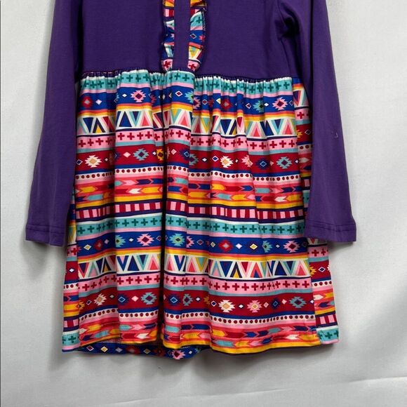 Pete + Lucy purple southwest print long sleeve knit dress size 6/6x NWT - Picture 3 of 12